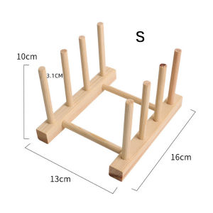 ☀Am888� ชั้นวางจานไม้ ที่คว่ำแก้ว ไม้ไผ่มินิมอล อเนกประสงค์ที่ วางของในครัว พร้อมส่ง