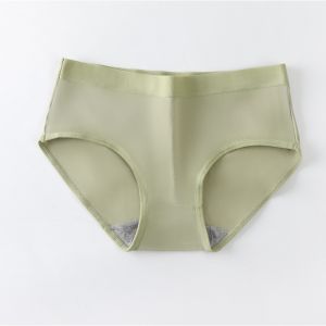 Japanese Womens Fashion One Piece Seamless Panties Wave Underwear Comfortable Breathable Mid Waist
