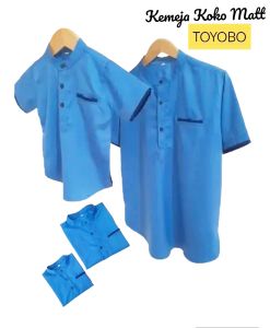Baju koko Couple Keluarga Sarimbit Kemeja Koko Kurta Couple Ayah dan Anak Material TOYOBO Premium Baju Muslim Pria Terbaru Adem Serap Keringat | Koko Couple Muslim Atasan Anak Dewasa