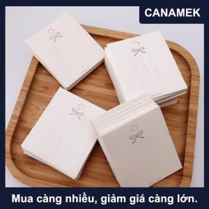 【CANAMEK】 50 cái thẻ kẹp tóc màu trắng đính Thẻ cung hiển thị Thẻ các tông đóng gói giấy