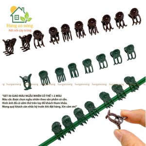 mã k02 - set 50 kẹp bướm cố định lan lan hồ điệp cây cảnh dây leo – size 2.1x1.1cm