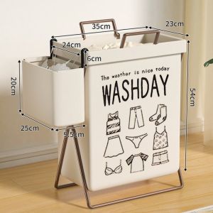 Tulip Home Furnishings Store Laundry Basket Foldable Fabric Storage Hamper Large Capacity Handle Freestanding Home Bedroom Bathroom