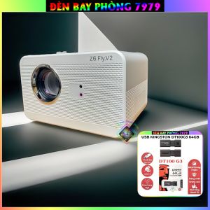 Máy Chiếu Mini Z6 Fly V2 - Full HD Góc Chiếu 300 Incher Tặng Kèm USB 64G Full Cảnh Vip 3D Bảo Hành 12 Tháng