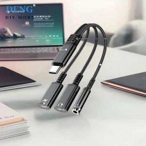🎀🎁【Special price】Deng 1ชิ้นอะแดปเตอร์หูฟัง3 in 1 PD 60W อะแดปเตอร์ชาร์จเร็วสำหรับ Phone16 15ประเภท C เป็นแบบคู่ประเภท C 3.5มม. สายอะแดปเตอร์เสียงแจ็ค