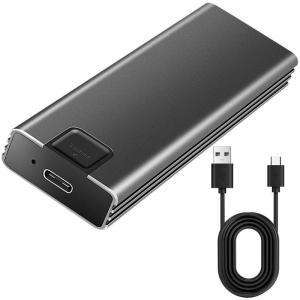 Toolless M.2 SSDs Enclosure Metal Construction Universal USB C Compatibility Efficient Thermal Management Travel Friendly Design