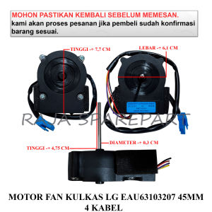 MF45 FAN MOTOR KULKAS / DINAMO / MOTOR FAN KULKAS LG EAU63103207 45MM 4 KABEL