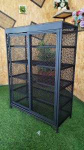 IRONSERVICE : ชั้นวางรองเท้า 6 ชั้น บานสไลด์ : " เฟอร์นิเจอร์ โครงเหล็กกันสนิม ตกแต่งภายในและภายนอก มีประกัน " (จัดส่งรวดเร็ว)