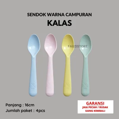 Sendok Plastik / Sendok Anak isi 4 pcs BPA / Alat Makan Bayi