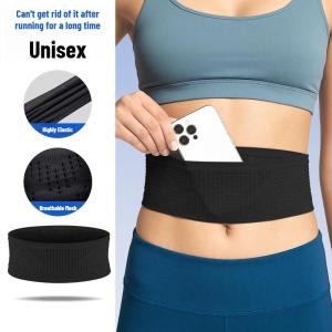 Outdoor Running Waist Pack Stretchy Knit Running Belt Sports Phone Pouch for Fitness & Jogging Breathable Gym Bag for Travel Cycling Woman Man