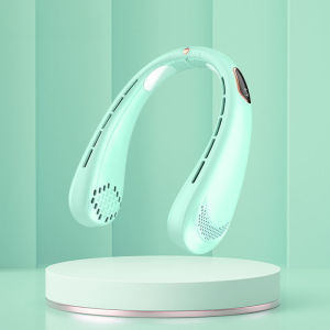 Mini Portable Bladeless Neck Fan USB Rechargeable Mute Sports Fans Outdoor Hanging Neck Fan Cooler Portable Hanging Fan With Adjustment