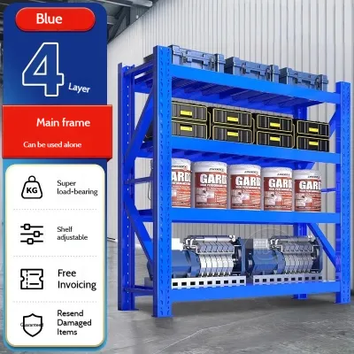 NINI 3/4/5 Layers Tool Shelves | Merchandise Shelves | Product Storage Shelves | Thickening of Shelves Warehouse Shelves 800 Kilos | Buckle Design