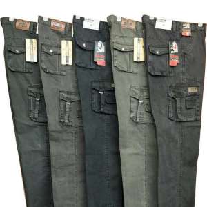 Celana panjang pria cargo kempol pria bahan jeans celana gunung pria