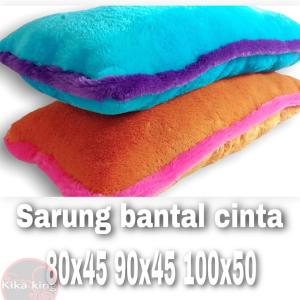 Sarung Bantal Cinta Panjang Jumbo Ukuran 80x45 90x45 100x50 Pakai Lis