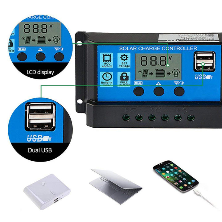 Solar charge controller Mppt 10A 20A 30A 100A pwm charge controler pwm ...