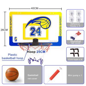 Indoor Basketball Hoop For kids Toy Basketball Ring For Room Folding Dunk Rebound With Ball