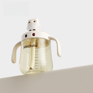 Aoduoyaya Baby Training Cup 320ml Kid Milk Cup Prevent Choking Baby Straw Water Bottle