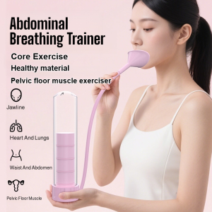 เครื่องฝึกหายใจหน้าท้องด้วยดัมเบล ช่วยเพิ่มความจุปอดและกล้ามเนื้ออุ้งเชิงกราน เครื่องฝึกหายใจแบบต้านทานที่ปรับได้