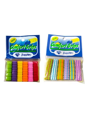 ปลอกจับปากกาถุง 6ชิ้น ตราเพชร 1 เเพ็ค สุ่มคละ เเบบลายเเละเเบบสี