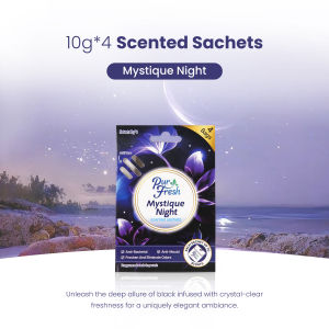 Purfresh 4PK Scented Sachet Bag |Antibacterial Moisture-Absorbing Deodorizing Sachet | Car Closet Handbag and Wardrobe