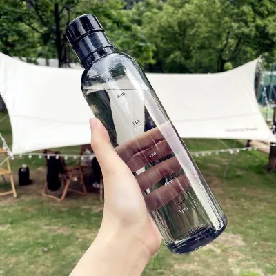700ml Water Cup Sport Water Bottle with Time Scale Couple Plastic Portable Water Container Anti-drop