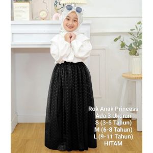 CODRok Tutu Anak Tille Dot/Rok Anak Princess/Matt Moscrepe Mix Tille Dot/3-11 Tahun/Rok Anak Perempuan/ Rok Polka Anak/ Good Quality