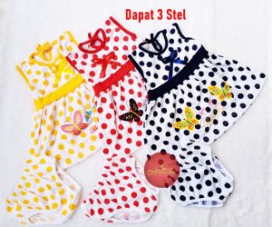Setelan Baju Bayi Perempuan / Dress Bayi Lucu Usia 3 - 18 Bulan Murah Berkualitas