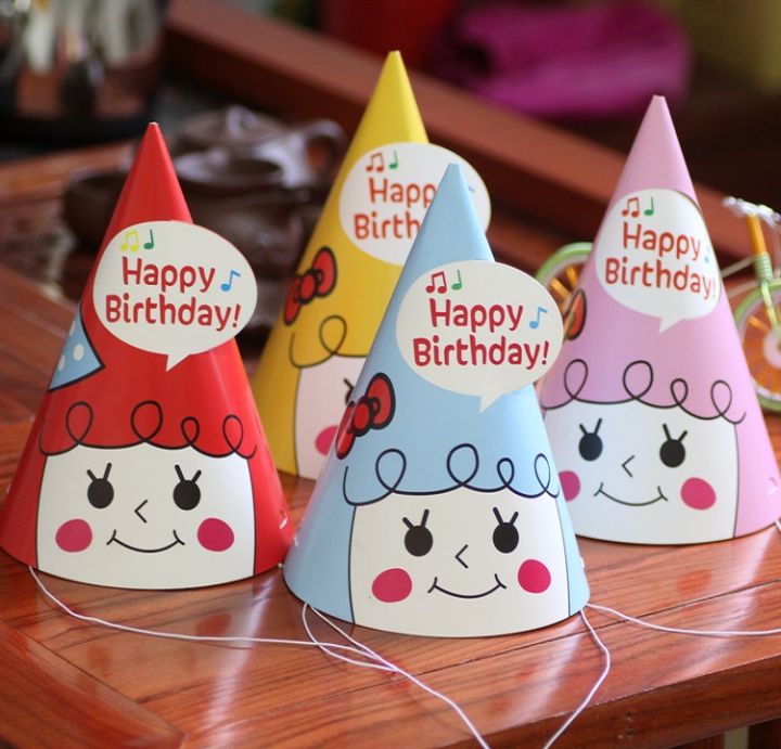 DIY Paper Birthday Hat Cute Happy Birthday Hats Disposable Party Hats for  Children and Adults Party Needs
