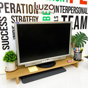 Kệ Gỗ Để Màn Hình Máy Tính Size Lớn Decor Bàn Làm Việc Gọn Đẹp - Luzo Home