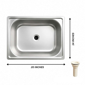 KITCHEN SINK LABABO 16x24 and 14x20 INCHES STAINLESS STEEL PER 1 PIECE WITH FREE PLASTIC STRAINER OR PMR STAINLESS STEEL BASE ON YOUR ORDER
