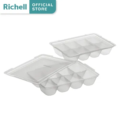 Richell Baby(ริเชลล์) ถาดหลุมแช่แข็งถนอมอาหาร 15/25/50 มล. 1 แพ็ค มี 2 ชิ้น เป็นพลาสติกอย่างดี ถาดหลุม ถาดแช่แข็งถาดถนอมอาหาร