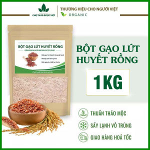Bột gạo lứt huyết rồng nguyên chất 1kg ( Bột ăn kiêng giữ dáng eo thon) - Chợ Thảo Dược Việt