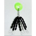 Stopper Pancing Utecate Warna Hitam 1Bungkus isi 30 Butir. 