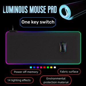 Ayuqi® LED Non-slip Rubber Luminous Magic Color Mouse Pad RGB Alien Large Table Mat Gaming Mouse Cushion Keyboard Mouse Pad