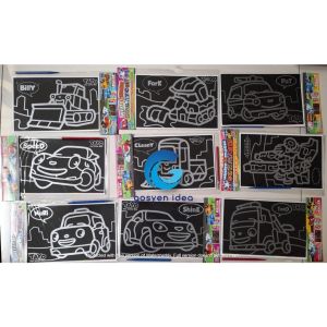 Kertas Mainan Warna Anak Magic Scratch Paper Kartun