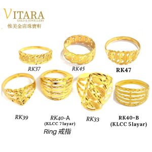 Emas 916 Cincin | Gold 916 Ring RK33+
