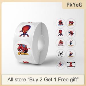 [COD] PkYeG Tool 500pcs Disney Movie Spiderman Roll Stickers Anime Decal DIY Skateboard Laptop Motorcycle Book Cool Cartoon Sticker Kids Toy Gift