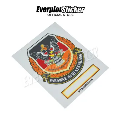 Sticker Cermin Jata Negeri / Car Sticker State