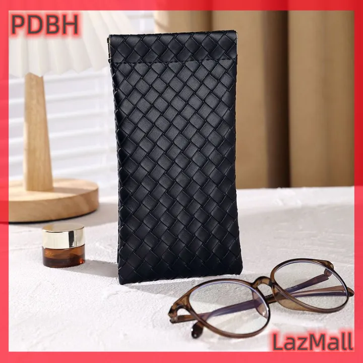 อุปกรณ์สำหรับแว่นตา PDBH Fashion Store กระเป๋าเก็บของที่ครอบ,กล่องแว่นตากันแดดซองแว่นตากล่องหนัง PU ถุงผ้าใส่แว่นกันน้ำแบบพกพา1ชิ้น