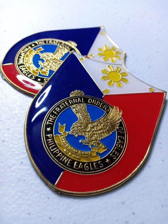 The Fraternal Order of Eagles w/ Philippine Flag Emblem, Laminated Philippine Flag/TFOE-PE Car and Motorcycle emblem