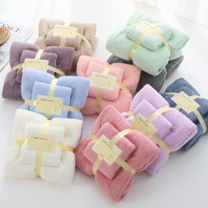 2pcs Luxury Super Large Towel Set High Absorbent Soft Bath Towel+Face Towels Tuala Mandi Penyerap air kuat Water Absorption Tuala muka Sport towel