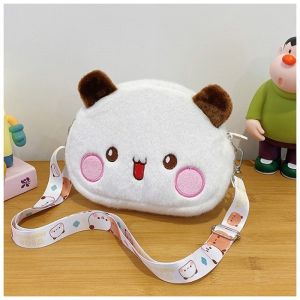Cute Yier Panda Bear Bubu Dudu Plush Doll Messenger Bag Kawaii Plush Shoulder Bag Couple Valentines Day Gift