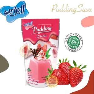 NUTRIJELL PUDDING Bubuk Susu Rasa STRAWBERRY NUTRIJEL PUDING STROBERI
