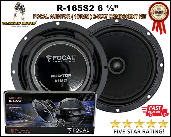 FOCAL AUDITOR R-165S2 6 ½” ( 165MM ) 2-WAY  CAR SPEAKER COMPONENT KIT  Super Heavy Duty /POLYPROPYLENE CONE Super High Performance and 100% Original