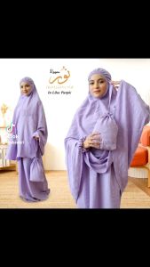 Telekung travel material cotton bubble Free uncang bag & face mask