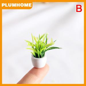 PLUMHOME 12 Style 1:12 Dollhouse Mini Plant Pot Eco-friendly Resin Home Decor Accessoires
