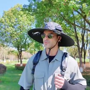 Auto-Cooling Solar Hat - Wide Brim Fishing Hat With Neck Flap & USB Charging   Stay Cool In Heat UPF 50+ UV Protection  Perfect For Golf Travel Outdoor Work
