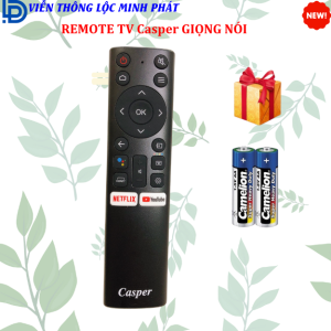 Remote điều khiển tivi Casper  Điều Khiển TV Casper Internet Có Giọng Nói - Tặng kèm pin