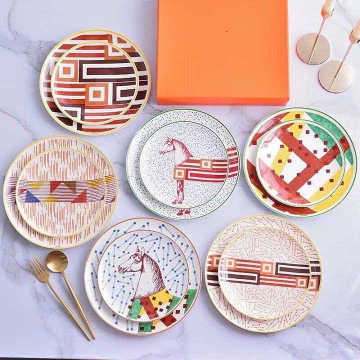 White Melamine Dinner Plates,12pcs Dishes Set,10inch Lightweight