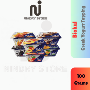 Biokul Greek Topping Yogurt 100g – Cookies Granola Strawberry Peach Mangga Madu | Nindry Store