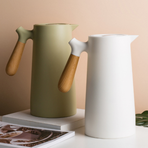 Nordic Style 1L Vacuum Jug Flask With Handle Glass Thermos Flask Glass Leakproof Insulation Kettle Pot Bottle 1L 保温壶